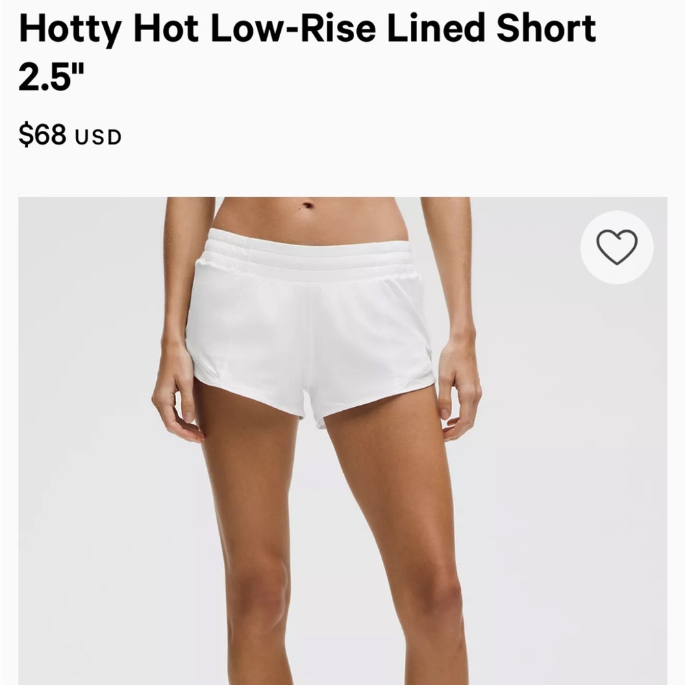 White hotty hot shorts